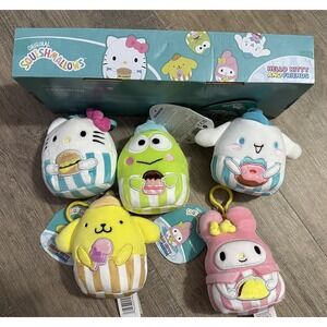 3.5" HELLO KITTY & FRIENDS-ORIGINAL SQUISHMALLOWS-CLIP ONS-WITH DISPLAY BOX